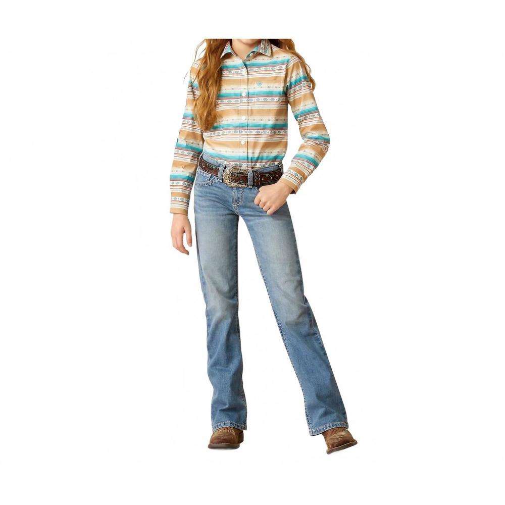 NEW ARIAT girls lydia boot cut jean in medium wash - Picture 3 of 4